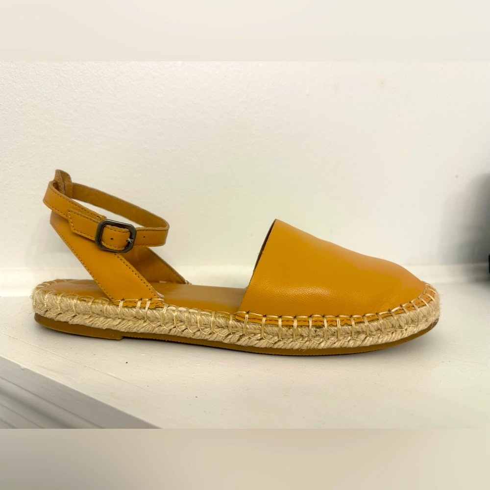 Splendid Josie Leather Espadrille Ankle Strap Sandal Tan Women 8.5